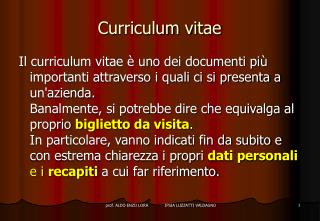 Curriculum vitae