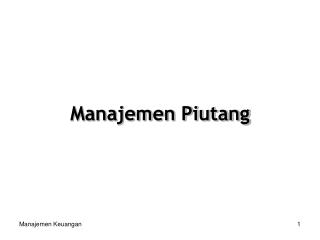 Manajemen Piutang