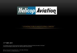 “ LOOKING FOR A HIGH FLYING Career ”