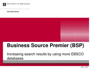 Business Source Premier (BSP)