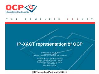 IP-XACT representation of OCP