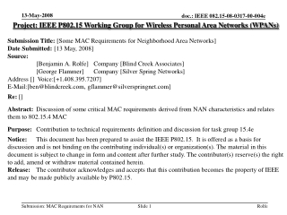 Project: IEEE P802.15 Working Group for Wireless Personal Area Networks (WPANs)