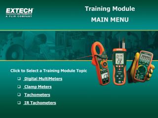 Training Module MAIN MENU