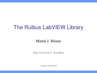 The Rulbus LabVIEW Library