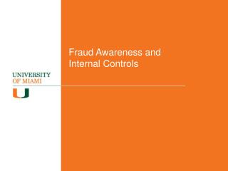 Fraud Awareness and Internal Controls