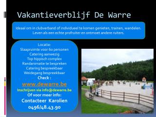 Vakantieverblijf De Warre