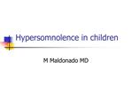 Hypersomnolence in children