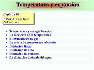 Temperatura y expansión