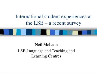 International student experiences at the LSE – a recent survey