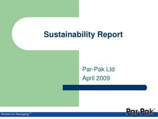 Sustainability Report