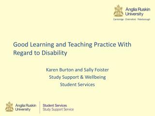 Good Learning and Teaching Practice With R egard to Disability