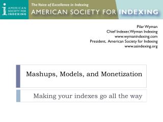 Mashups , Models, and Monetization
