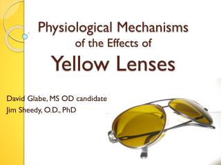 Physiological Mechanisms of the Effects of Yellow Lenses