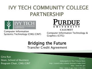 IVY TECH COMMUNITY COLLEGE PARTNERSHIP