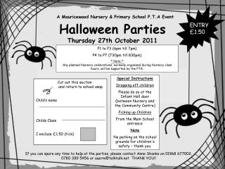 A Mauricewood Nursery &amp; Primary School P.T.A Event