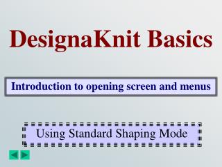 DesignaKnit Basics
