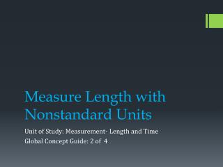 Measure Length with Nonstandard Units