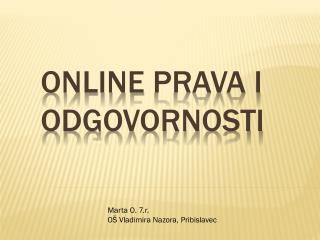 Online prava i odgovornosti