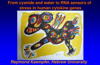 From cyanide and water to RNA sensors of stress in human cytokine genes
