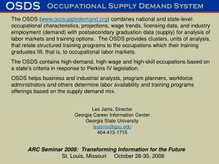 ARC Seminar 2008:  Transforming Information for the Future