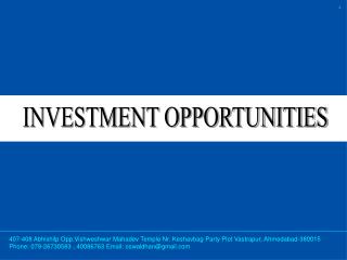 INVESTMENT OPPORTUNITIES