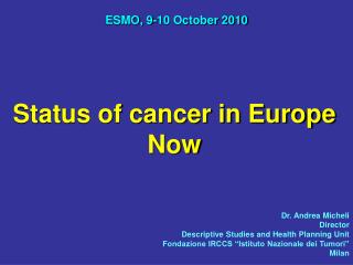 ESMO, 9-10 October 2010