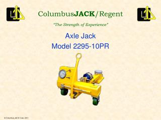 Axle Jack Model 2295-10PR