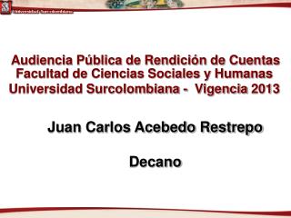 Audiencia Pública de Rendición de Cuentas