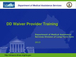 DD Waiver Provider Training