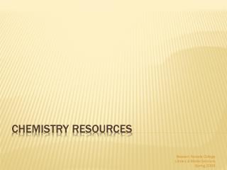 Chemistry Resources