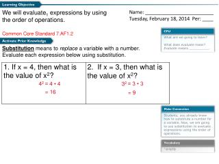 What are we going to learn? What does evaluate mean? Evaluate means __________.