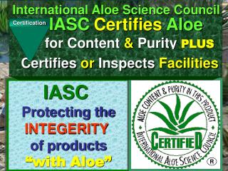 International Aloe Science Council