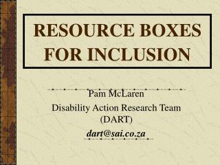 RESOURCE BOXES FOR INCLUSION