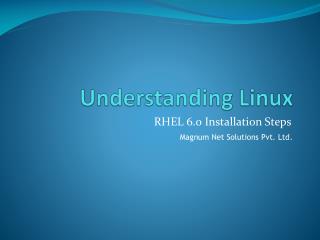 Understanding Linux