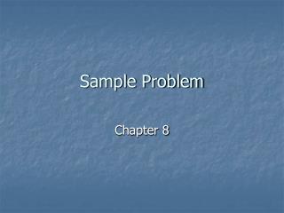 Sample Problem