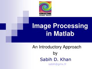Image Processing in Matlab