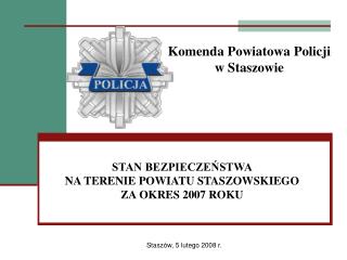Komenda Powiatowa Policji w Staszowie