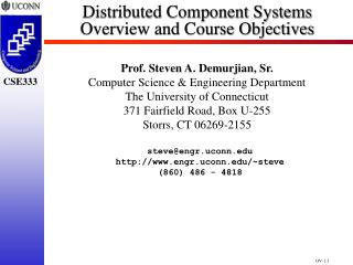 Distributed Component Systems Overview and Course Objectives