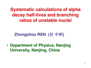 Systematic calculations of alpha decay half-lives and branching ratios of unstable nuclei