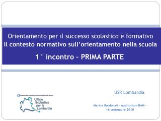 Orientamento per il successo scolastico e formativo