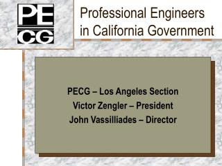 Professional Engineers in California Government