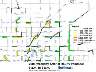 Legend 0-500 vph 500-1,000 vph