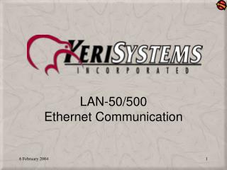 LAN-50/500 Ethernet Communication