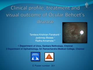 Clinical profile, treatment and visual outcome of Ocular Behcet's disease