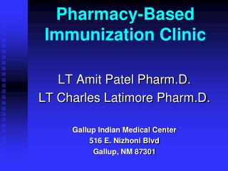 Pharmacy-Based Immunization Clinic