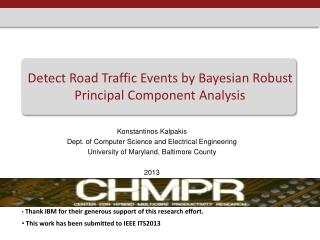 Detect Road Traffic Events by Bayesian Robust Principal Component Analysis