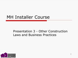 MH Installer Course