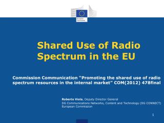 Shared Use of Radio Spectrum in the EU