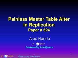 Painless Master Table Alter In Replication Paper # 524