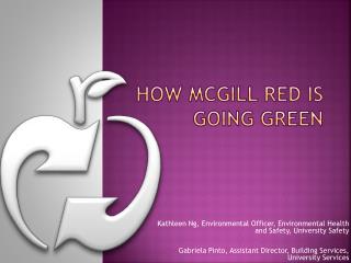 How mcGill red is going green